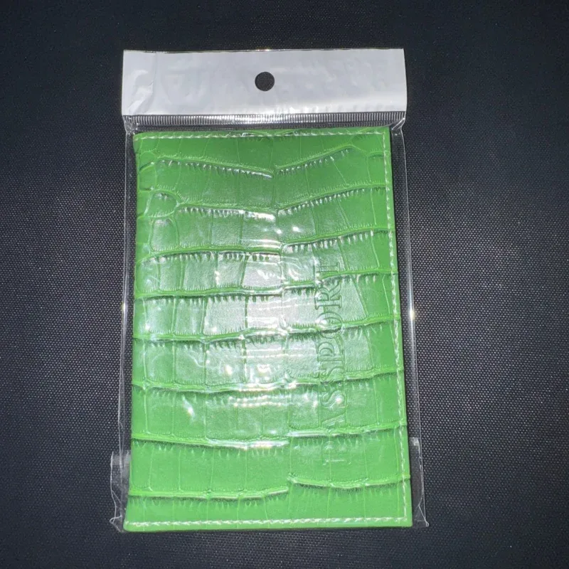 portefeuille de voyage unisexe en cuir pu à motif crocodile, porte-passeport, porte-cartes d'identité, porte-cartes de crédit, organiseur de documents portable