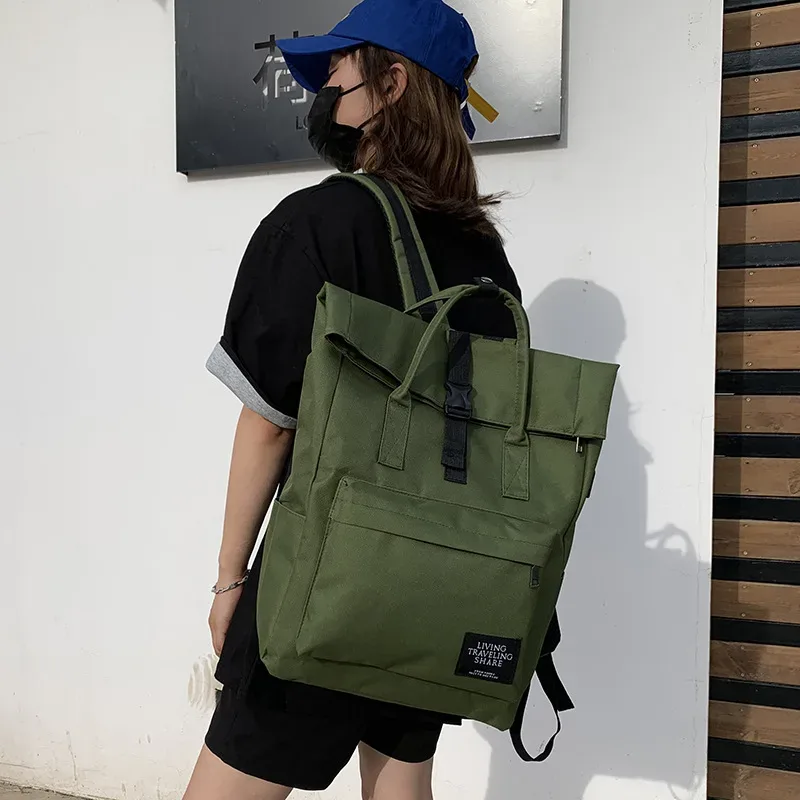 sac à dos d'université mignon pour femme, sac à dos de livre de voyage pour fille, pliable, grande capacité, sac en toile pour femme, ordinateur portable pour homme, sacs d'école