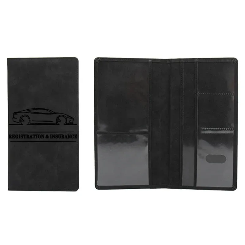 porte-assurance d'enregistrement de voiture, couverture de permis de conduire, documents automobiles en cuir, sac de rangement de permis de conduire, porte-carte de crédit