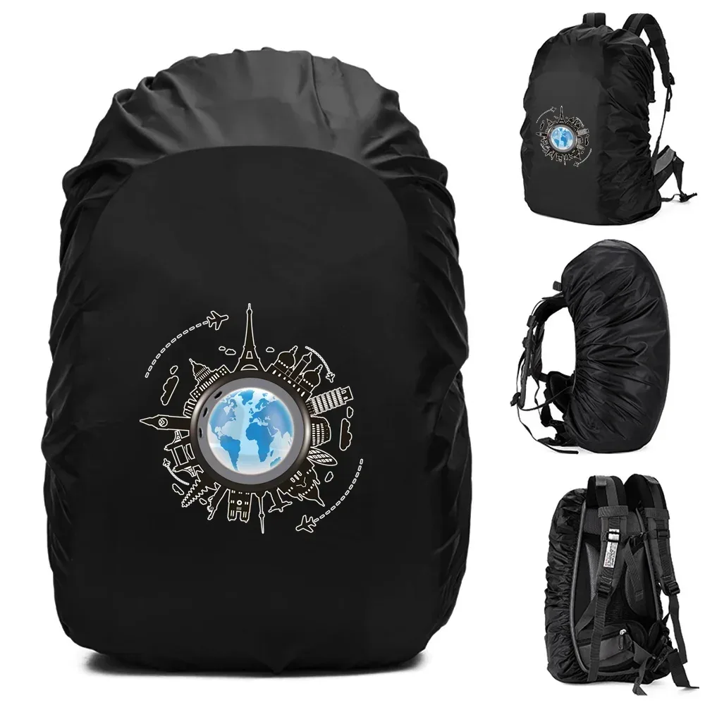 juste de pluie imperméable pour sac à dos, housse anti-poussière, sac d'escalade, extérieur, sac à dos, série de voyage, 20-70l