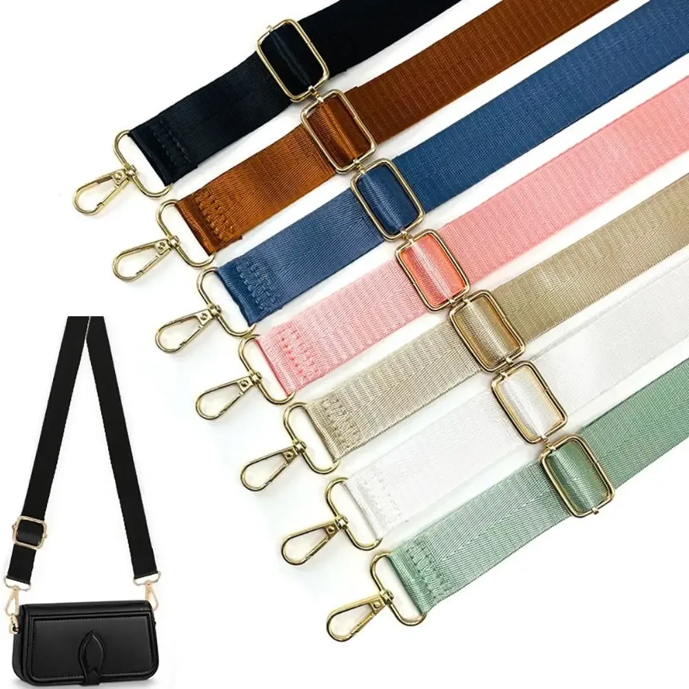 nouvelle sangle de sac à bandoulière ajustable en nylon couleur unie, ceinture de sac à bandoulière tendance