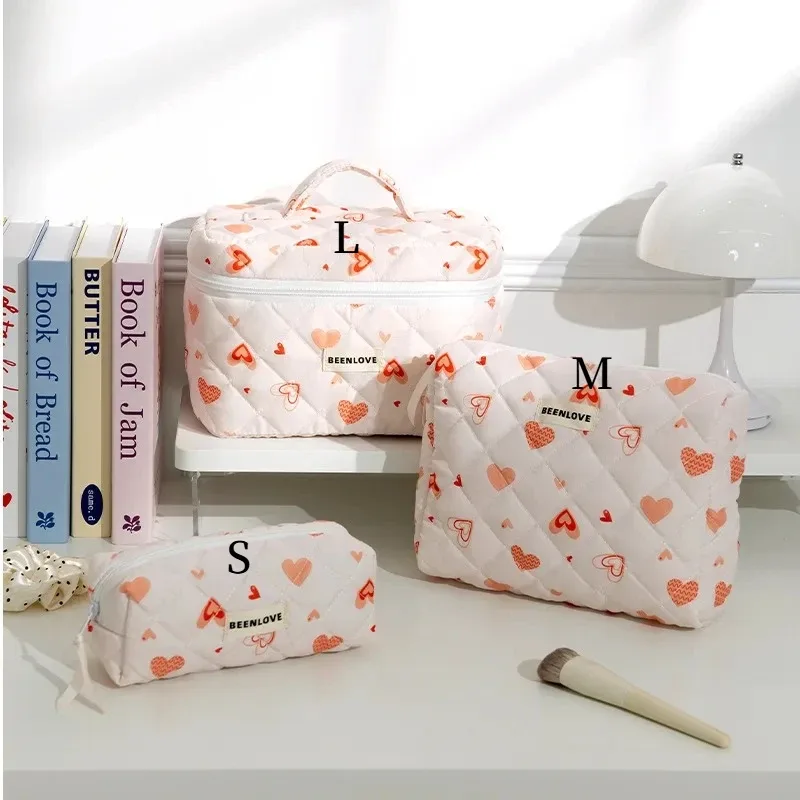 trousse de maquillage de grande capacité, trousse à cosmétiques imprimée de fleurs avec nœud, organisateur de toilette portable à fermeture éclair