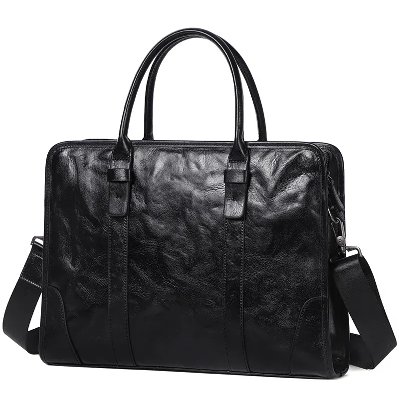 porte documents cuir vache polyester fermeture éclair blanc noir marron gris kaki poche intérieure zippée poche extérieure poignée souple voyage business