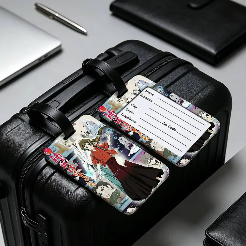 étiquette de bagage portable anti-perte anime k-kamisama kiss magazine, étui de carte d'informations en pvc, étiquette de voyage pour valise et sac à dos