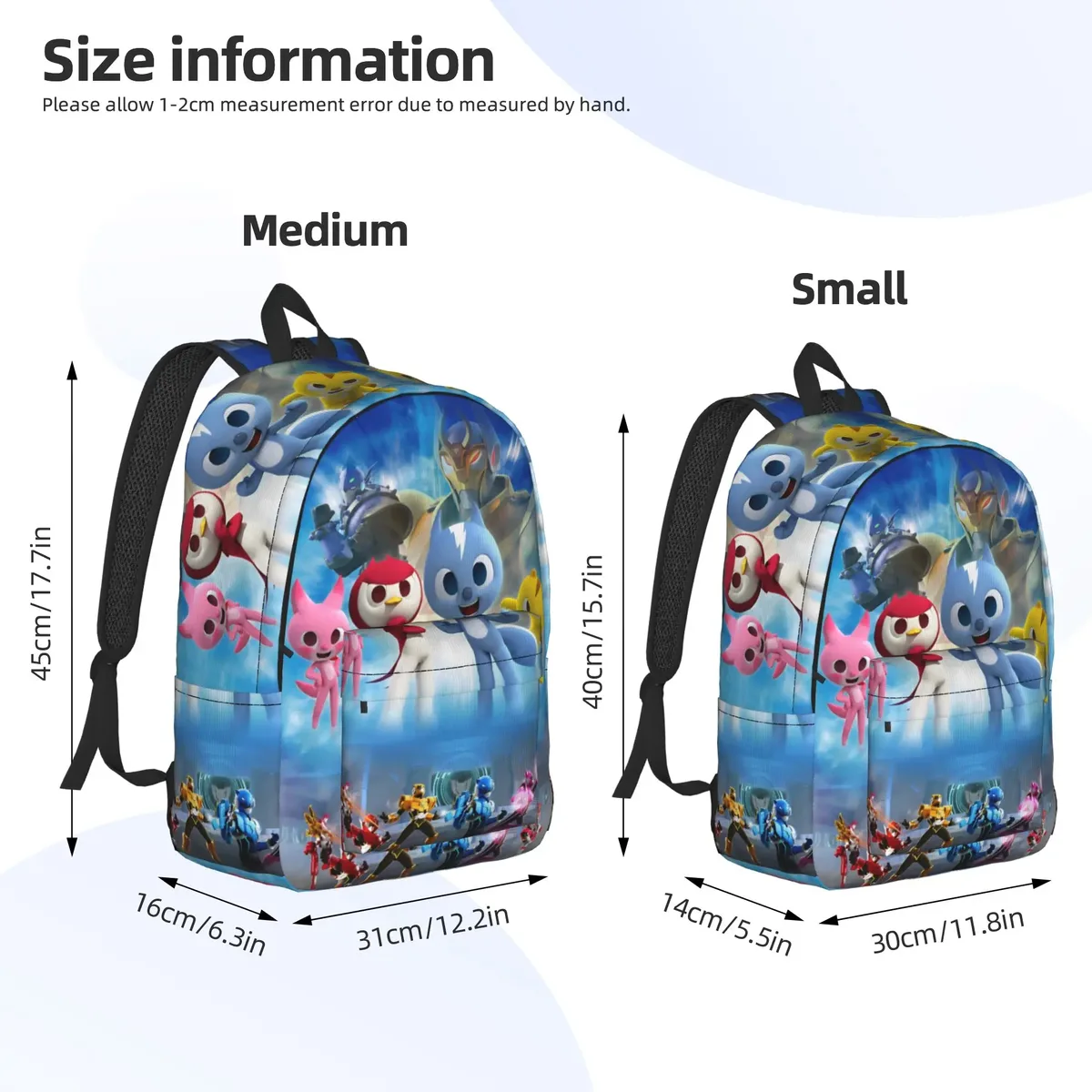 sac à dos de dessin animé mini force pour adolescents, sac à dos en toile durable, sac à dos de travail pour lycée, sacs pour ordinateur portable, hommes et femmes, volt sammy, lucy max