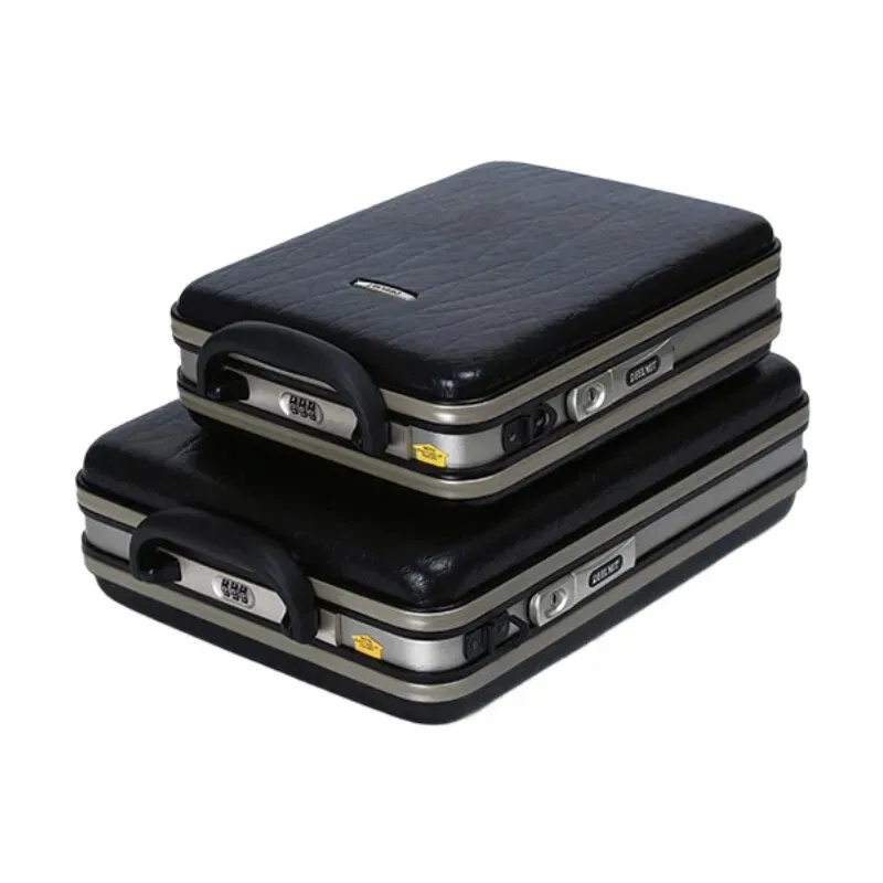 sacoche d'affaires pour homme, style vertical, avec serrure à code, pour documents et ordinateur portable 13-15 pouces, idéale pour les voyages et comme bagage cabine
