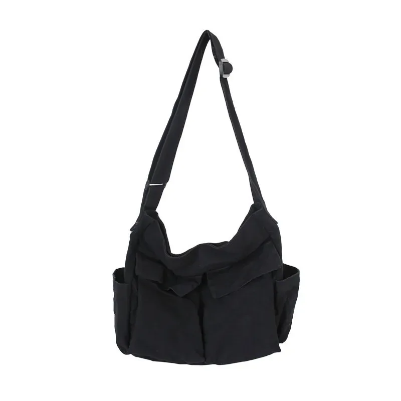 sac à bandoulière en toile pour vêtements de travail, sacoche rétro de grande capacité, nouvelle classe d'étudiant