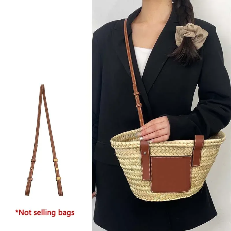 organisateur de sac à cordon avec bandoulière pour sac picotin en paille tressée, support intérieur et accessoires pour sacs