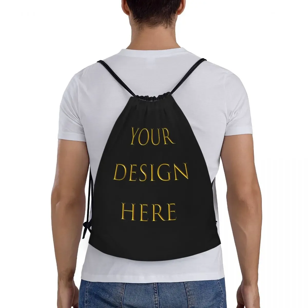 personnalisez votre photo logo texte impression cordon sac à dos gym sport sac à dos portable votre conception ici bricolage sac à provisions sac