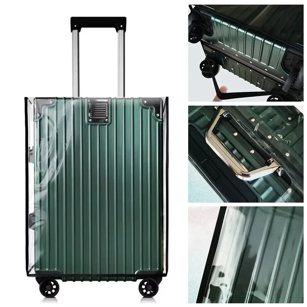 housse de protection transparente et imperméable pour bagages de voyage de 18 à 30 pouces, housse de protection anti-poussière en pvc pour valise