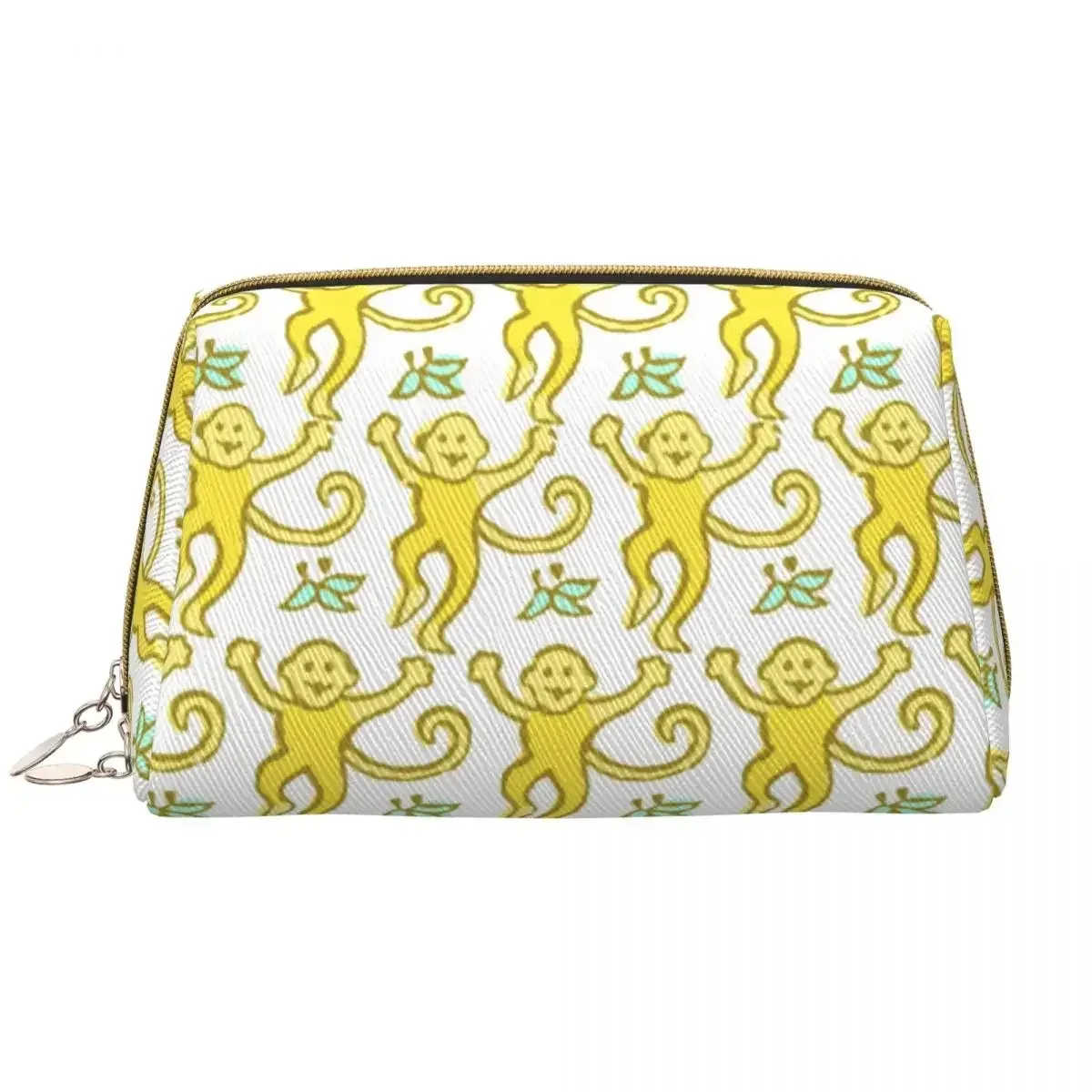 sac à cosmétiques de voyage personnalisé pour femme, rouleau preppy, singes, lapin, trousse de toilette et de maquillage, trousse de rangement de beauté pour dames