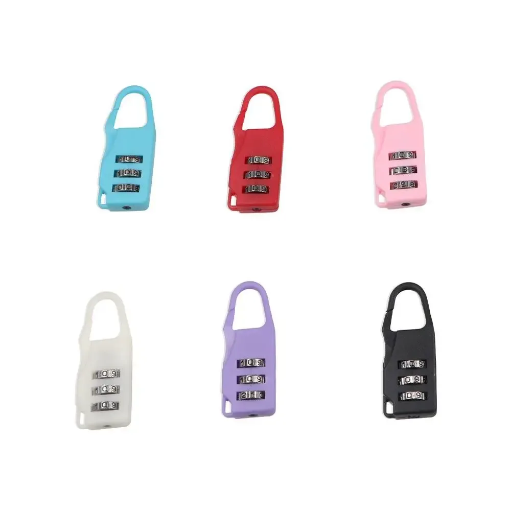 serrure à combinaison de valise à chiffres, mini cadenas à combinaison antivol en plastique, serrure à combinaison pour sac à dos de sécurité à 3 chiffres