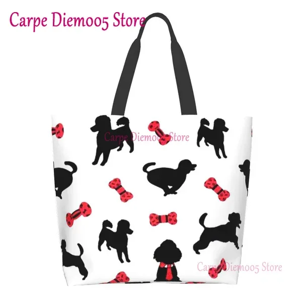 sac fourre-tout grande capacité pour femme, sac à provisions pour femme, sac à pois violets, sac à provisions pour femme