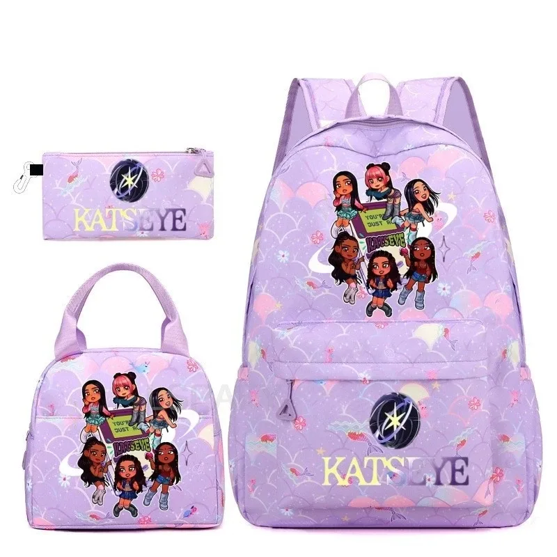 sac à dos tendance katseye amusant pour filles, enfants, étudiants, sac à dos double épaule, sac de voyage pour adolescents, sac à crayons, sac à déjeuner, sac à livres, cartable