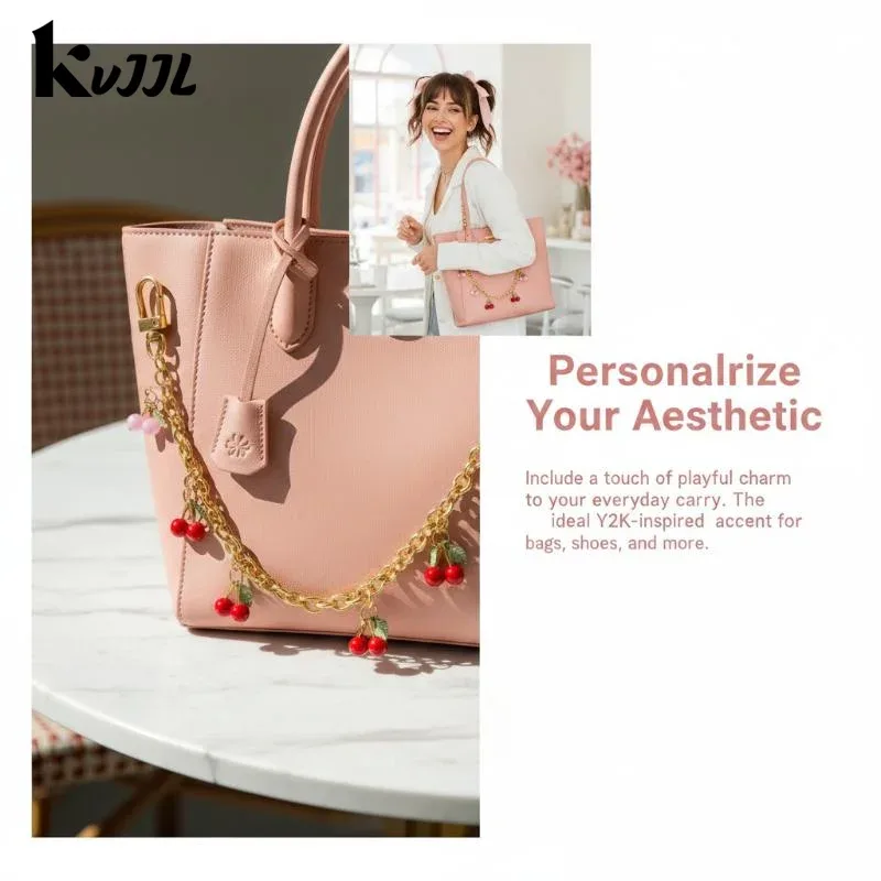 chaîne de sac en perles de fleurs de cerisier, breloque de téléphone en émail, chaîne de sac, sangle d'extension pour sac, accessoires pour sac bandoulière
