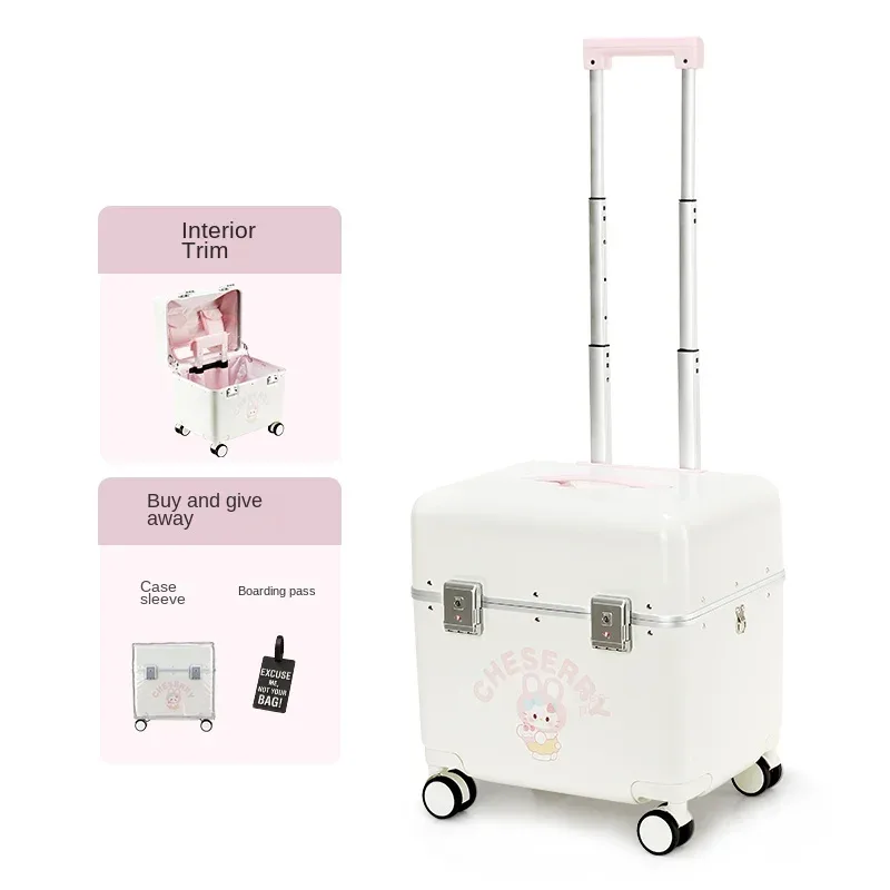 bagage 20 pouces cadre en aluminium valise à main femme avec compartiment porte-cabine d'embarquement valise à roulettes légère