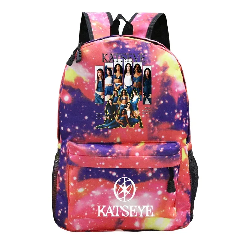 sacs d'école imprimés katseye, sac à dos léger pour enfants, cartable pour élèves du primaire, filles et garçons, sacs de voyage en plein air, mochila, cadeau