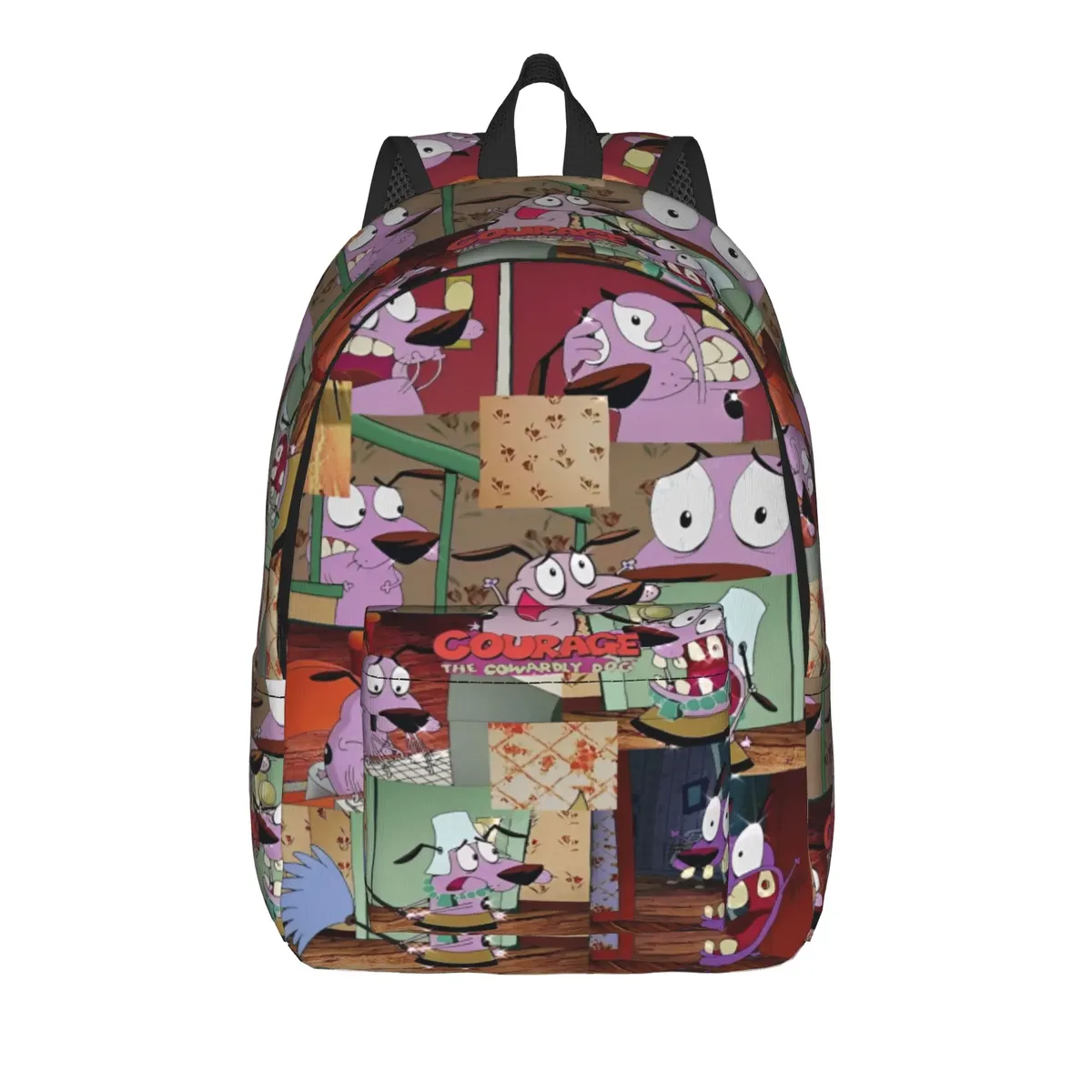 sac à dos cool courage le chien lâche - cadeau idéal pour étudiants, sac de travail, sac à dos de jour pour hommes et femmes, sacs en toile pour l'université