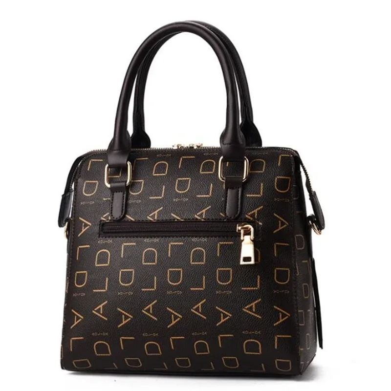 sac à main en cuir pu avec lettres anglaises pour femmes, sac à poignée supérieure avec pompon, sac à bandoulière de luxe de grande capacité, fourre-tout design