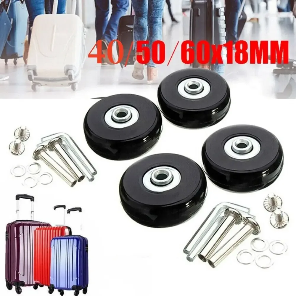 Roulettes de remplacement pour réparation silencieuse, universelles et durables, pour bagages de voyage, pièces de valise, essieux coulissants, résistants à l'usure, flexibles
