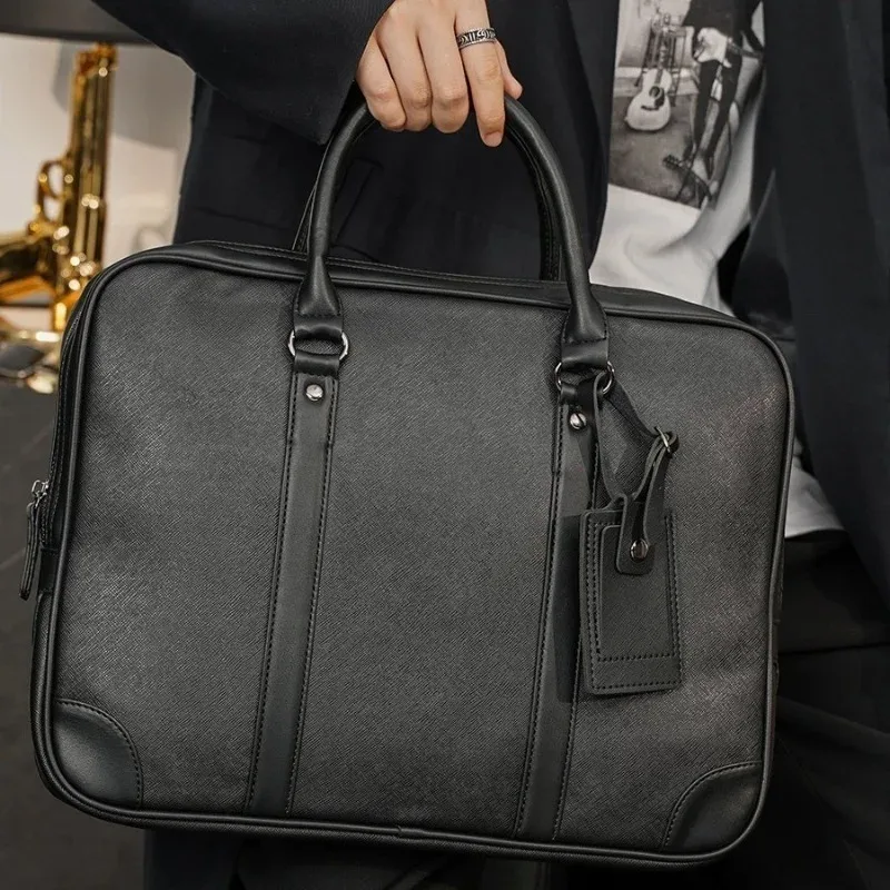 sacoche de travail pour homme, sacoche pour ordinateur portable 14 pouces, sacs à main de luxe pour homme, sacs à poignée supérieure, sacoche en cuir souple pour documents