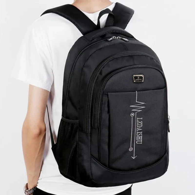 sac à dos décontracté pour hommes, sac pour ordinateur portable, sac de voyage de grande capacité, sac d'école pour étudiants, sac à dos pour étudiants version coréenne [zip