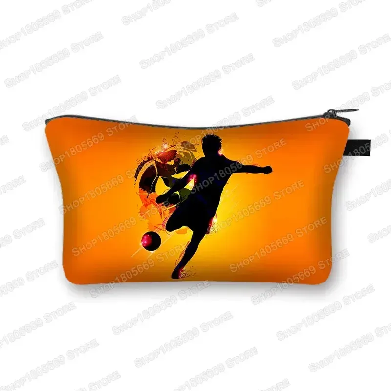 trousse à cosmétiques pour football, baseball, basket-ball, trousse de toilette de loisirs, trousse de maquillage pour femmes, petite pochette pour rouge à lèvres, sacs à cosmétiques
