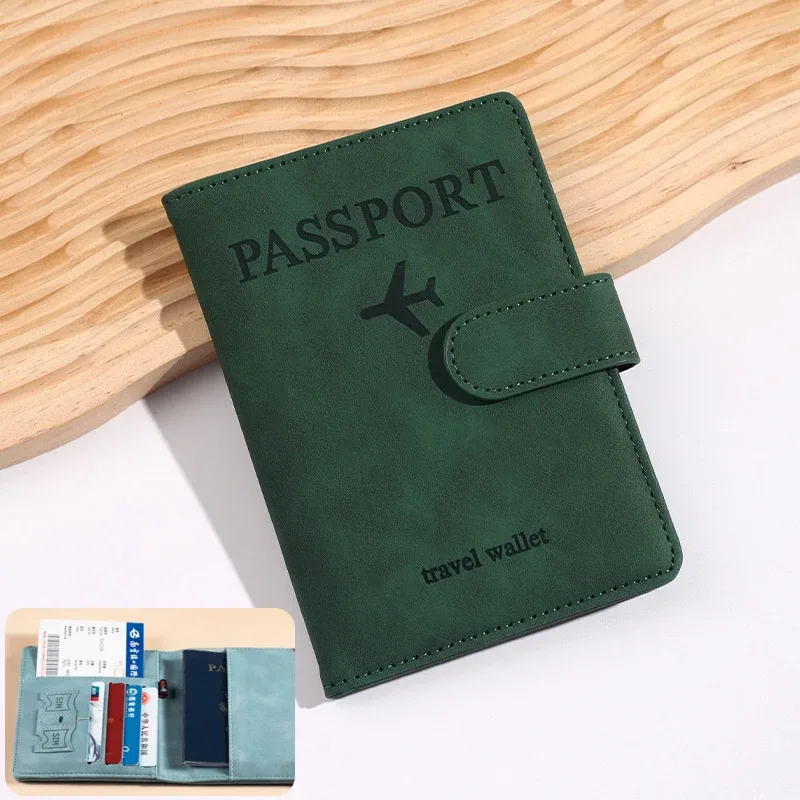 porte-passeport antimagnétique et antivol, étui de voyage, portefeuille pour cartes de crédit, livre de passeport en cuir pour femmes et hommes