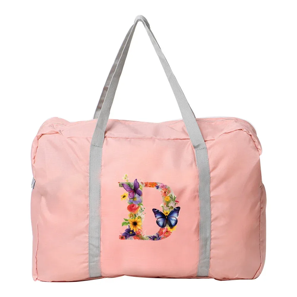 sac de voyage pliable réutilisable grande taille à motif papillon imprimé, sac de rangement écologique pour vêtements, sac de rangement pour articles ménagers et courses