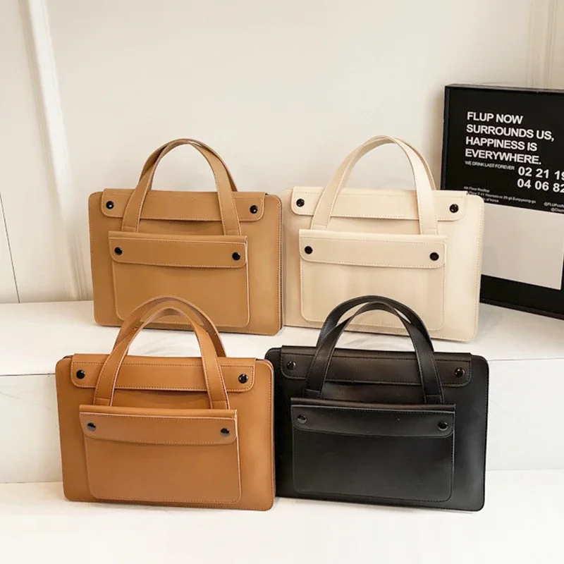sac à main de luxe personnalisé pour le bureau, sac de transport pour femme en cuir pu, grande capacité, sac pour ordinateur portable de 14 pouces