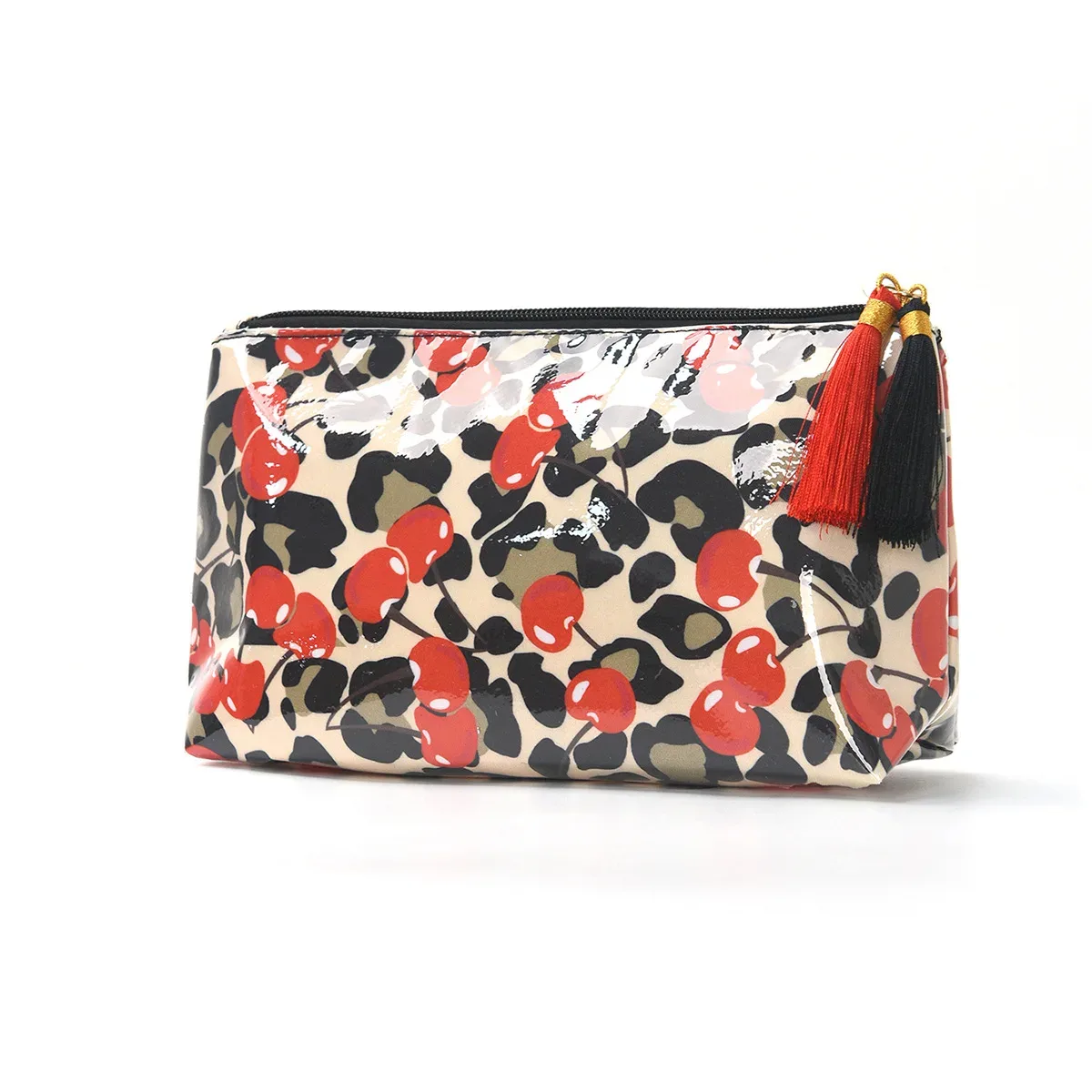trousse de maquillage classique rayée avec fermeture éclair à franges, sac de voyage pour articles de toilette et soins de la peau, étui à pinceaux en pvc, organisation de voyage