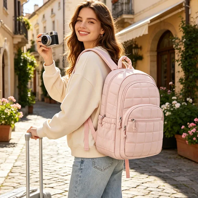 sac à dos pour ordinateur portable, sac de voyage imperméable, sac à dos de grande capacité, multi-poches, sac d'école vintage, sac à bandoulière pour étudiant, sac pour ordinateur.