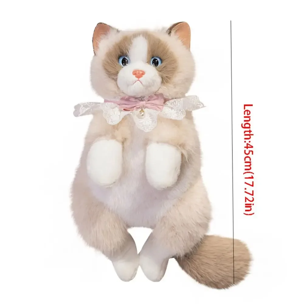 sac à dos super réaliste pour chat, simulation de marionnette, animaux en peluche mignons, sacs d'école pour chat, sac de rangement de voyage pour animaux de dessin animé