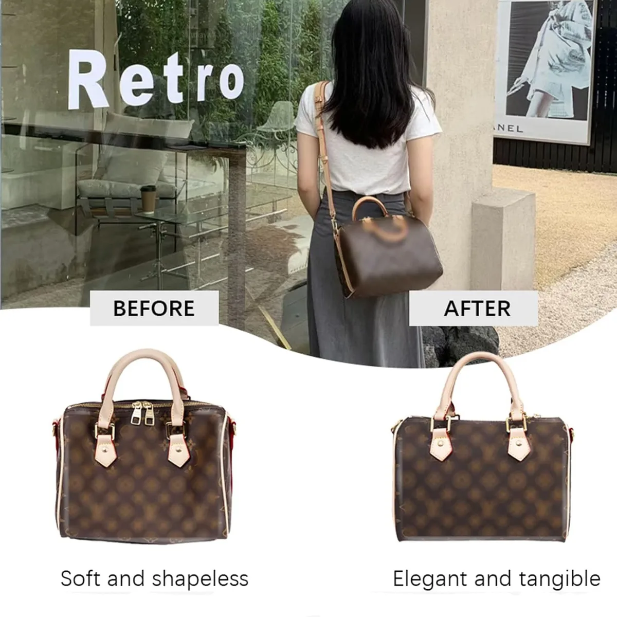 organisateur de sac en feutre pour sacs à rabat lv speedy 25 30 35, sac intérieur, trousse de maquillage, sac de voyage, accessoires pour sacs fourre-tout