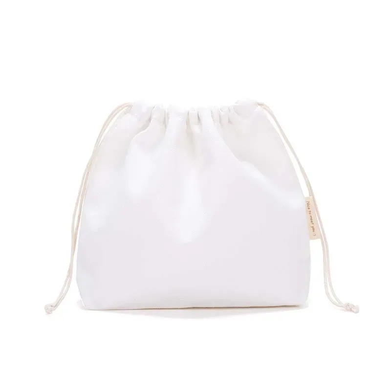 sacs à provisions en toile réutilisables pour femmes, sac de rangement de voyage, fourre-tout en coton, poudres à bijoux, poches à soupe, proximité solide, 27x20cm