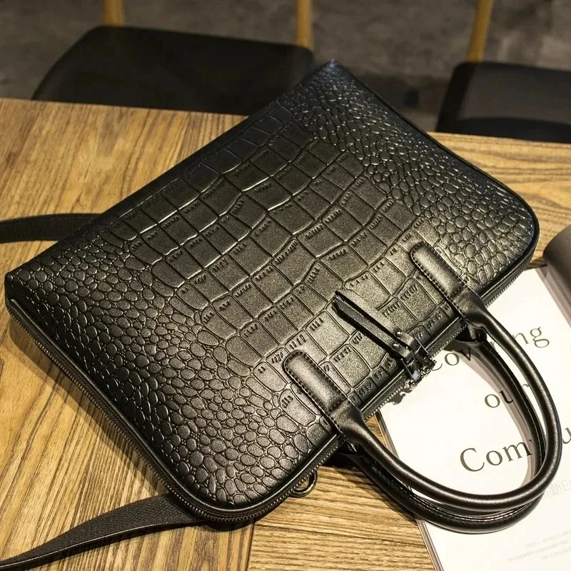 porte-documents d'affaires personnalisé, nouveau style, sac à main adapté pour ordinateur portable 13/14/15 pouces, sac diagonale à bandoulière pour documents d'assurance