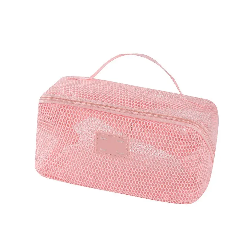 grande trousse de maquillage portable en maille grande capacité, avec fermeture éclair, multi-couches, transparente, organiseur de cosmétiques, trousse de toilette carrée