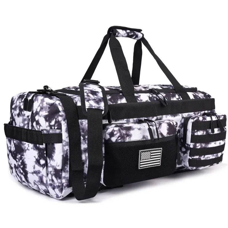 sac de voyage 3 en 1 de 50l pour hommes, grand sac de sport, sac à dos tactique militaire avec compartiment pour chaussures et poche étanche