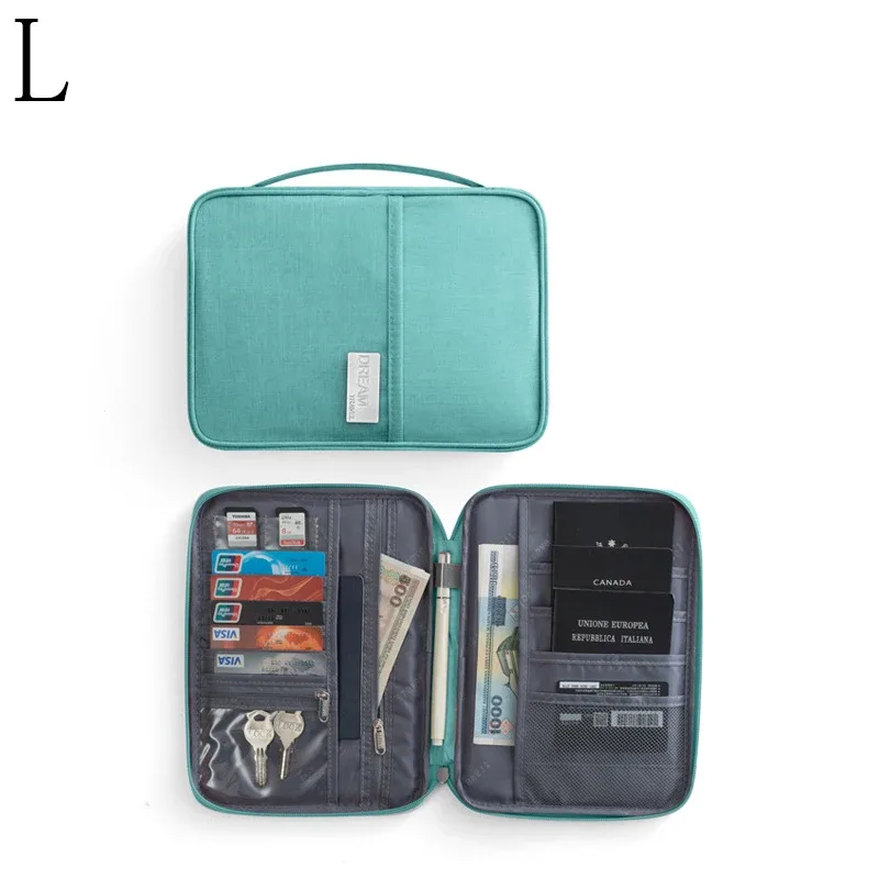 portefeuille de voyage porte-passeport familial multi-poches étui à documents étanche organisateur accessoires de voyage sac à documents porte-carte