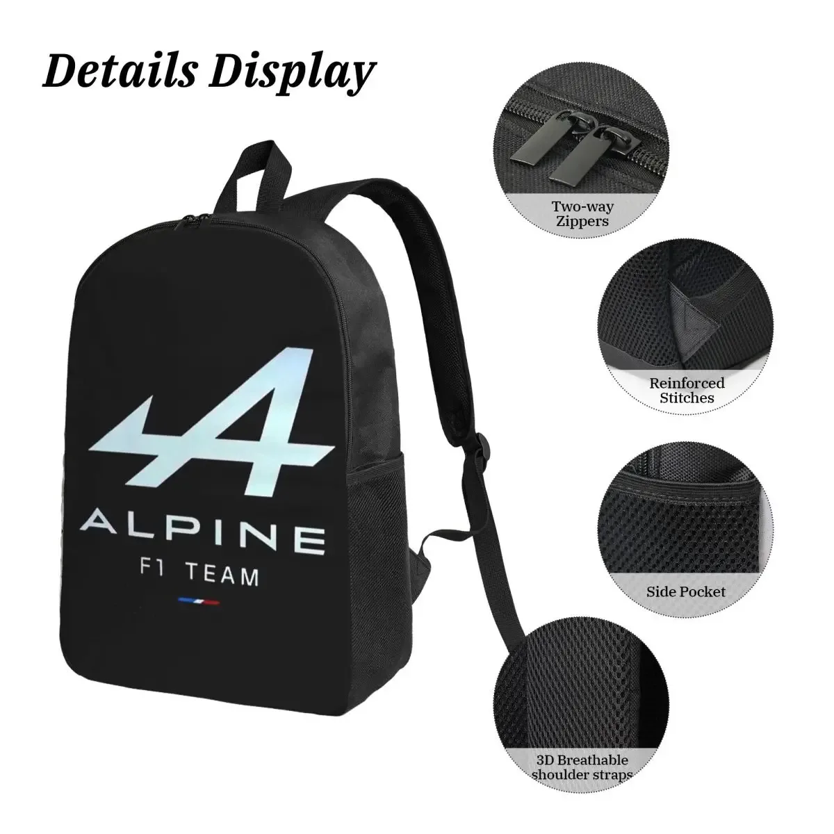 alpine team – sac à dos pour étudiants, garçons et filles, cartable d'école, sacs à bandoulière pour ordinateur, sac à déjeuner isolé 3ps, trousse à crayons