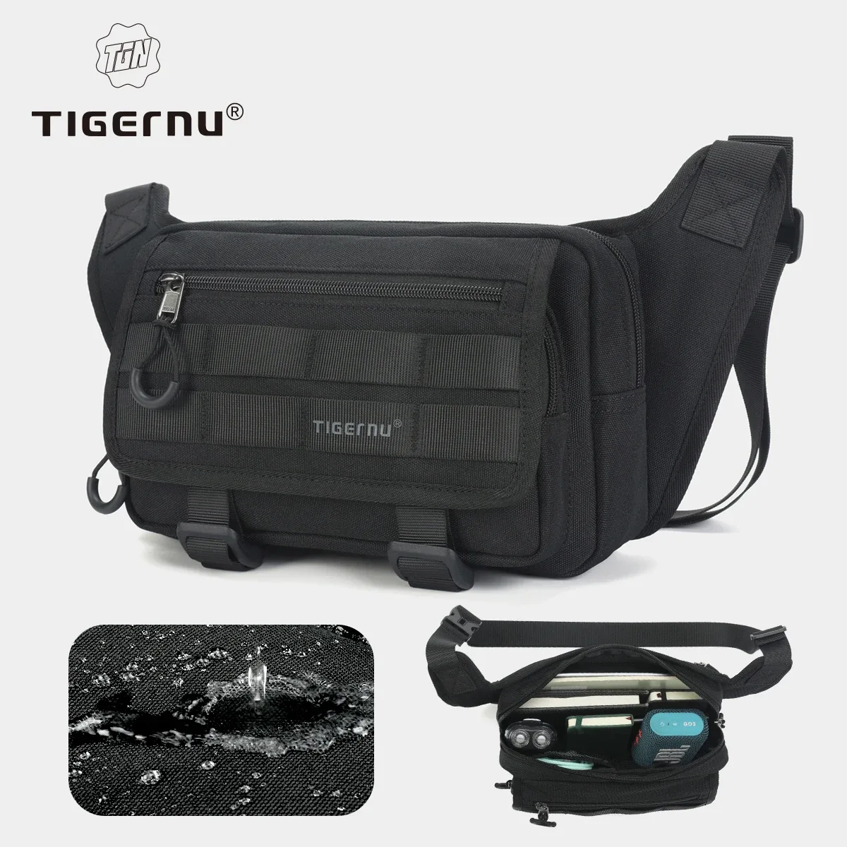 tigernu hommes sacs de poitrine sacs de messager en plein air pour hommes chasse sac de transport sac à bandoulière mâle randonnée sac à bandoulière sac de taille bandoulière