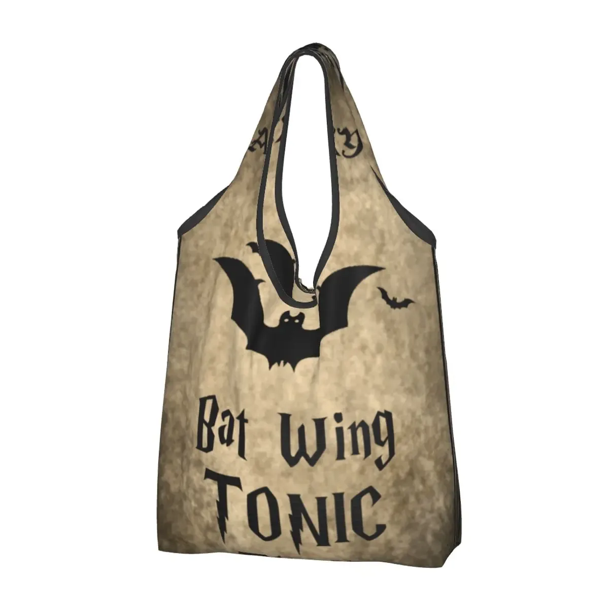 sac à provisions réutilisable personnalisé crow moon pour femme, sac fourre-tout portable, halloween, sorcière effrayant, sacs d'épicerie