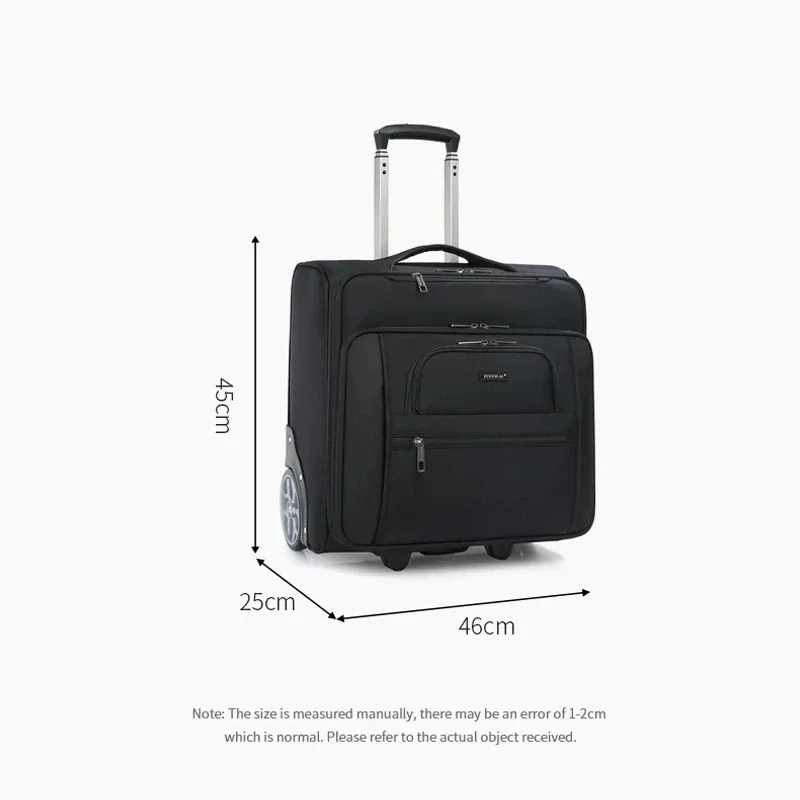 valises de voyage de 19 pouces, bagages à roulettes, sac d'affaires pour ordinateur portable, valise à roulettes en tissu oxford avec grandes roues, bagage à main