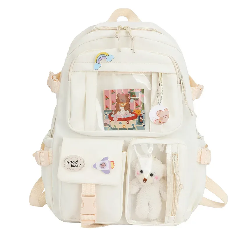 sac à dos scolaire à boucle, couleur bonbon, tendance, mignon, style coréen, sac à bandoulière pour étudiantes, sac à dos universitaire pour adolescentes