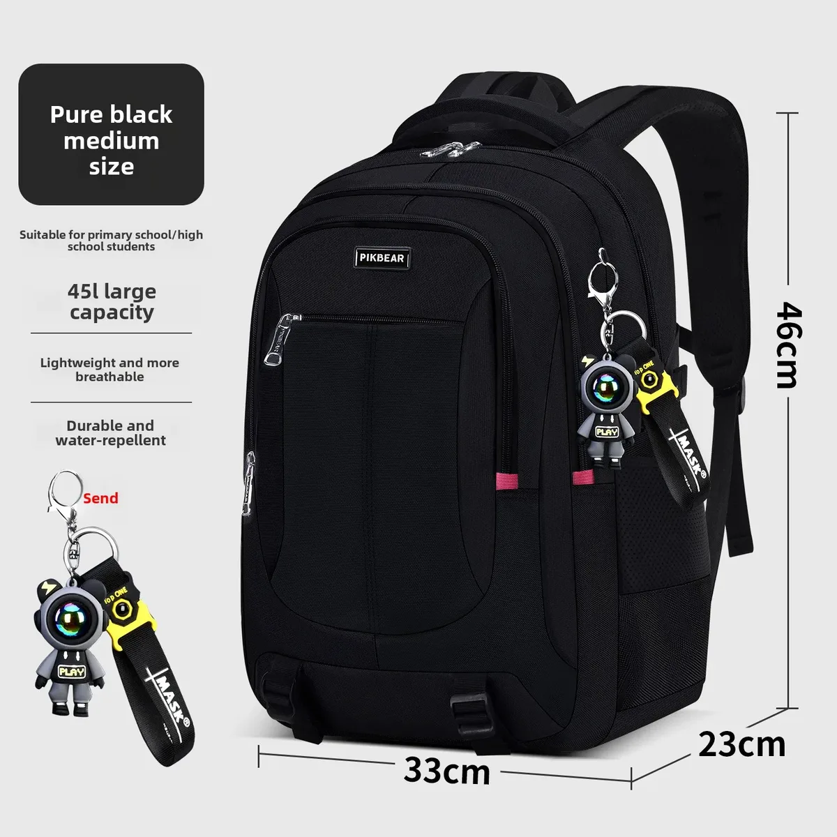 sac dos nylon camouflage bleu noir adolescents écoliers compartiment poches latérales fermeture éclair voyage
