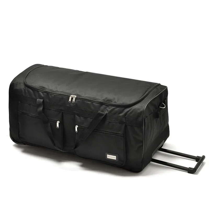 valise à roulettes grande capacité 32-40 pouces, sac de voyage imperméable en tissu oxford avec roulettes, sac de voyage à roulettes