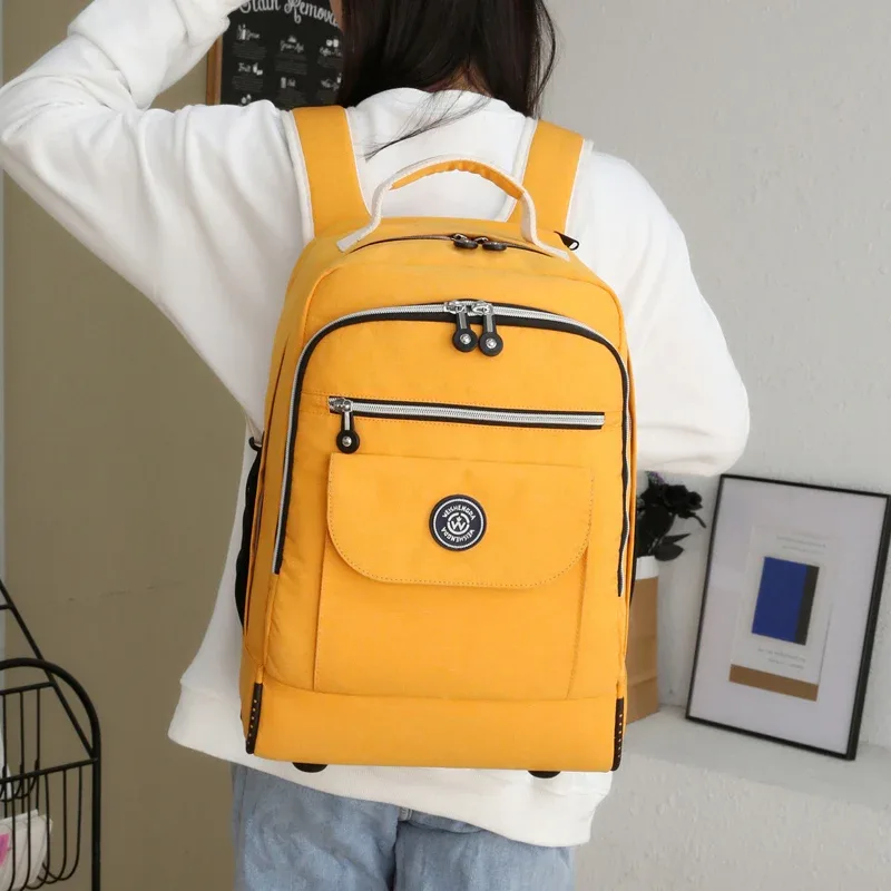sac à dos roulant pour ordinateur portable, avec roulettes, résistant à l'eau, approuvé au vol, sac à roulettes