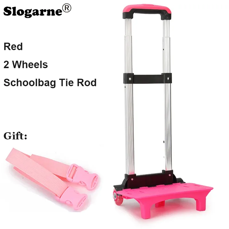 sac à dos pour enfants, roues de chariot à tige de traction, accessoires de sac d'école pour enfants, tige de direction, stator pour étudiants, monter les escaliers, 6 roues, pièces de sacs