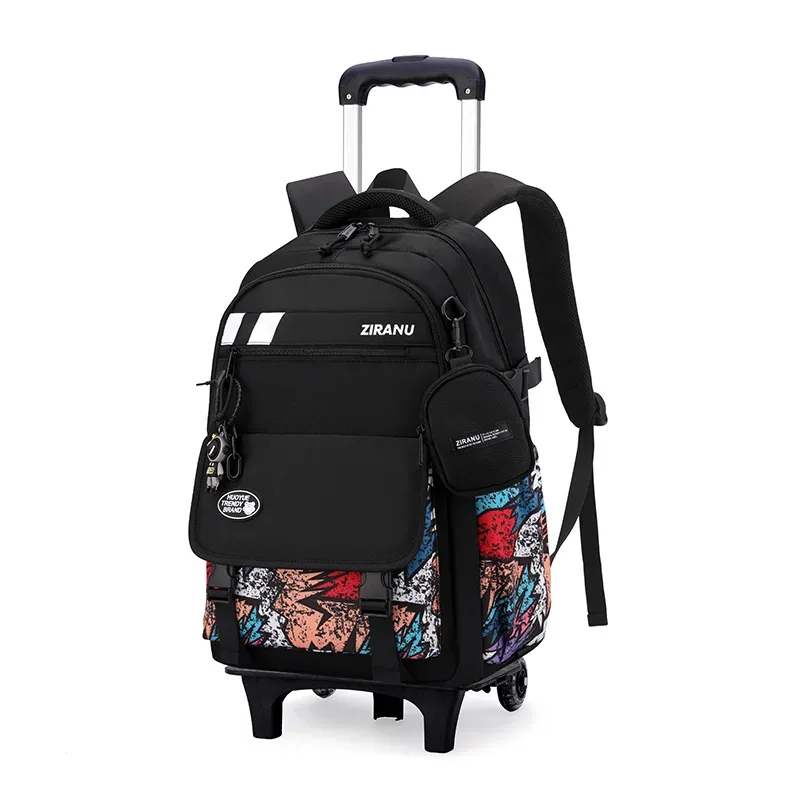 sac à dos à roulettes pour enfants, ensemble de sacs à dos à roulettes pour garçons, sac d'école avec roulettes, sac à bagages roulant, sac de livre pour étudiants