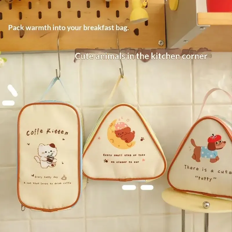 sac fourre-tout isotherme à motif de dessin animé mignon, sac à main thermique réutilisable, conteneur de stockage alimentaire pour enfants, femmes, école, travail, pique-nique